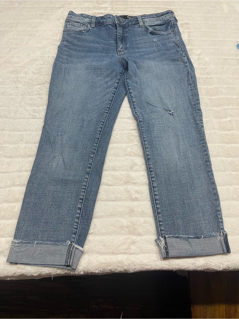 Kut from the Kloth Light Blue Cropped Straight Jeans